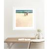 image:imageKate and Laurel Framed Wall Art Print afternoon meet up by Mary Sparrow 27 x 27 Oliver White Narrow Frame Coastal Beach Art for Wall Decor27L x 27W