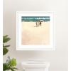 image:imageKate and Laurel Framed Wall Art Print afternoon meet up by Mary Sparrow 27 x 27 Oliver White Narrow Frame Coastal Beach Art for Wall Decor27L x 27W