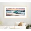 image:imageKate and Laurel Framed Wall Art Print roll tide by Mary Sparrow 42 x 22 Woodgrain Stripe Blonde Frame Coastal Beach Nature Art for Wall Decor42L x 22W