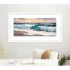 image:imageKate and Laurel Framed Wall Art Print roll tide by Mary Sparrow 42 x 22 Woodgrain Stripe Blonde Frame Coastal Beach Nature Art for Wall Decor43L x 24W