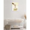 image:imageKate and Laurel Mother and Baby Giraffe in Cottage Yellow Bathtub Framed Canvas Wall Art by Amy Peterson 18 x 24 Sylvie Beaded White Whimsical Animals Bathroom Art for Wall Decor Living Room