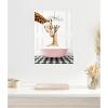 image:imageKate and Laurel Mother and Baby Giraffe in Pink Bathtub on Checker Floor Framed Canvas Wall Art by Amy Peterson 18 x 24 Sylvie White Whimsical Animals Bathroom Humor Art for Wall Decor Living