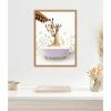 image:imageKate and Laurel Mother and Baby Giraffe in Spring Bathtub Framed Canvas Wall Art by Amy Peterson 18 x 24 Sylvie Natural Whimsical Animals Bathroom Humor Nature Art for Wall Decor Living Room
