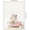 image:imageKate and Laurel Mother and Baby Polar Bear in Cottage Rose Bathtub Framed Canvas Wall Art by Amy Peterson 18 x 24 Sylvie Beaded White Whimsical Animals Bathroom Art for Wall Decor Living Room