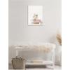 image:imageKate and Laurel Mother and Baby Polar Bear in Cottage Rose Bathtub Framed Canvas Wall Art by Amy Peterson 18 x 24 Sylvie Beaded White Whimsical Animals Bathroom Art for Wall Decor Living Room