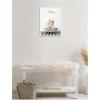 image:imageKate and Laurel Mother and Baby Polar Bear in Gray Bathtub on Checker Floor Framed Canvas Wall Art by Amy Peterson 18 x 24 Sylvie White Whimsical Animals Bathroom Art for Wall Decor Living Room