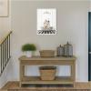 image:imageKate and Laurel Mother and Baby Polar Bear in Gray Bathtub on Checker Floor Framed Canvas Wall Art by Amy Peterson 18 x 24 Sylvie White Whimsical Animals Bathroom Art for Wall Decor Living Room