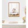 image:imageKate and Laurel Mother and Baby Polar Bear in Traditional Vintage Bathtub Framed Canvas Wall Art by Amy Peterson 18 x 24 Sylvie Natural Traditional Animals Bathroom Art for Wall Decor Living Room