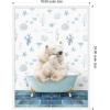 image:imageKate and Laurel Mother and Baby Polar Bear in Under the Sea Bathtub Framed Canvas Wall Art by Amy Peterson 18 x 24 Sylvie White Whimsical Animals Bathroom Beach Art for Wall Decor Living Room