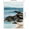 image:imageKate and Laurel Ocean Breeze ll Framed Canvas Wall Art by Nikita Jariwala 18 x 24 Sylvie White Coastal Landscapes Beach Art for Wall Decor Living Room Bedroom