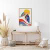 image:imageKate and Laurel Retro Coastal Mom and Baby Whales Framed Canvas Wall Art by Rachel Lee 23 x 33 Sylvie Natural Whimsical Abstract Beach Art for Wall Decor Living Room Bedroom