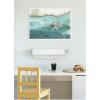 image:imageKate and Laurel Rocky Shores Framed Canvas Wall Art by Janet Meinke Lau 24 x 18 Sylvie White Coastal Landscapes Abstract Art for Wall Decor Living Room Bedroom