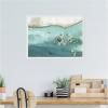 image:imageKate and Laurel Rocky Shores Framed Canvas Wall Art by Janet Meinke Lau 24 x 18 Sylvie White Coastal Landscapes Abstract Art for Wall Decor Living Room Bedroom