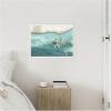 image:imageKate and Laurel Rocky Shores Framed Canvas Wall Art by Janet Meinke Lau 24 x 18 Sylvie White Coastal Landscapes Abstract Art for Wall Decor Living Room Bedroom