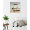 image:imageKate and Laurel SC3 Lifeguard Tower Framed Canvas Wall Art by Alicia Bock 22 x 22 Sylvie White Coastal Beach Landscapes Art for Wall Decor Living Room Bedroom