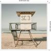 image:imageKate and Laurel SC3 Lifeguard Tower Framed Canvas Wall Art by Alicia Bock 22 x 22 Sylvie White Coastal Beach Landscapes Art for Wall Decor Living Room Bedroom
