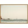 image:imageKate and Laurel Sailing the Pacific Framed Canvas Wall Art by Alicia Bock 33 x 23 Sylvie Natural Coastal Beach Landscapes Art for Wall Decor Living Room Bedroom