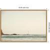 image:imageKate and Laurel Sailing the Pacific Framed Canvas Wall Art by Alicia Bock 33 x 23 Sylvie Natural Coastal Beach Landscapes Art for Wall Decor Living Room Bedroom