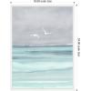 image:imageKate and Laurel Sea and Seagulls Framed Canvas Wall Art by Nikita Jariwala 18 x 24 Sylvie White Coastal Beach Animals Landscapes Art for Wall Decor Living Room Bedroom