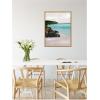 image:imageKate and Laurel Seascape Framed Canvas Wall Art by Nikita Jariwala 23 x 30 Sylvie Natural Coastal Beach Landscapes Nature Art for Wall Decor Living Room Bedroom