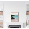 image:imageKate and Laurel Seascape Framed Canvas Wall Art by Nikita Jariwala 23 x 30 Sylvie Natural Coastal Beach Landscapes Nature Art for Wall Decor Living Room Bedroom