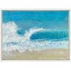 image:imageKate and Laurel Sylvie Beach Day Framed Canvas Wall Art by Julie Maida 18x24 White Decorative Coastal Art Print for Wall