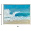 image:imageKate and Laurel Sylvie Beach Day Framed Canvas Wall Art by Julie Maida 18x24 White Decorative Coastal Art Print for Wall