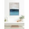 image:imageKate and Laurel Sylvie Beaded Deep Blue Vintage Framed Canvas Wall Art by Nikita Jariwala 18x24 White Modern Abstract Ocean Landscape Art