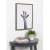 image:imageKate and Laurel Sylvie Black and White Baby Giraffe Framed Canvas Wall Art by Simon Te Tai 18x24 Gray Cute Animal Home Decor for Living Room Bedroom Bathroom Or Nursery