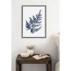 image:imageKate and Laurel Sylvie Botanical Fern Indigo Framed Canvas Wall Art by Sara Berrenson 18 x 24 Gray Decorative Flower Art for Wall