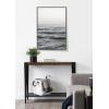 image:imageKate and Laurel Sylvie Calm Ocean Vibes Framed Canvas Wall Art by Vidal Hernandez 23x33 Gray Decorative Beach Art for Wall