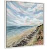 image:imageKate and Laurel Sylvie Connecticut Framed Canvas Wall Art by Emily Kenney 22x22 White Coastal Beach Art