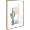 image:imageKate and Laurel Sylvie Desert Cactus Framed Canvas Wall Art by Statement Goods 23x33 Gold Botanical Art for WallGold