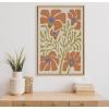 image:imageKate and Laurel Sylvie Expressive Abstract House Plant Orange on Tan Framed Canvas Wall Art by The Creative Bunch Studio 23x33 Natural Modern Abstract Greenery for Contemporary Floral ArtNatural