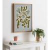 image:imageKate and Laurel Sylvie Expressive Abstract House Plant Playful Blue Framed Canvas Wall Art by The Creative Bunch Studio 18x24 Natural Modern Abstract Greenery for Contemporary Floral ArtNatural