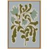 image:imageKate and Laurel Sylvie Expressive Abstract House Plant Playful Blue Framed Canvas Wall Art by The Creative Bunch Studio 18x24 Natural Modern Abstract Greenery for Contemporary Floral ArtNatural