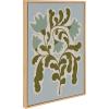 image:imageKate and Laurel Sylvie Expressive Abstract House Plant Playful Blue Framed Canvas Wall Art by The Creative Bunch Studio 18x24 Natural Modern Abstract Greenery for Contemporary Floral ArtNatural