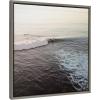 image:imageKate and Laurel Sylvie La Jolla 1 Framed Canvas Wall Art by Rachel Bolgov 22x22 Gray Decorative Peaceful Beach Art for Wall