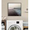 image:imageKate and Laurel Sylvie La Jolla 1 Framed Canvas Wall Art by Rachel Bolgov 22x22 Gray Decorative Peaceful Beach Art for Wall