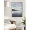 image:imageKate and Laurel Sylvie Lake Tahoe Reflections Framed Canvas Wall Art by Laura Evans 23x33 Gray Decorative Calming Art for Wall