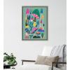 image:imageKate and Laurel Sylvie Mid Century Modern Magic Mushrooms Framed Canvas Wall Art by Rachel Lee of My Dream Wall 18x24 Gray Colorful Plant Illustration Art for Wall