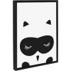 image:imageKate and Laurel Sylvie Modern Baby Owl Framed Canvas Wall Art by Rachel Lee of My Dream Wall 18x24 Black Adorable Animal Art for Wall