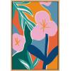 image:imageKate and Laurel Sylvie Oaxaca Garden Framed Canvas Wall Art by Kate Aurelia Holloway 18x24 Natural Chic Floral Abstract ArtNatural