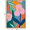 image:imageKate and Laurel Sylvie Oaxaca Garden Framed Canvas Wall Art by Kate Aurelia Holloway 18x24 Natural Chic Floral Abstract ArtNatural