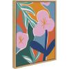 image:imageKate and Laurel Sylvie Oaxaca Garden Framed Canvas Wall Art by Kate Aurelia Holloway 18x24 Natural Chic Floral Abstract ArtNatural