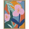 image:imageKate and Laurel Sylvie Oaxaca Garden Framed Canvas Wall Art by Kate Aurelia Holloway 18x24 Natural Chic Floral Abstract ArtNatural