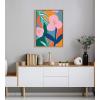 image:imageKate and Laurel Sylvie Oaxaca Garden Framed Canvas Wall Art by Kate Aurelia Holloway 18x24 Natural Chic Floral Abstract ArtNatural