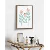 image:imageKate and Laurel Sylvie Scandi Paper Flowers Framed Canvas Wall Art by Myriam Van Neste 18x24 Gold Decorative Floral Art for Wall