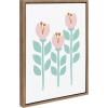image:imageKate and Laurel Sylvie Scandi Paper Flowers Framed Canvas Wall Art by Myriam Van Neste 18x24 Gold Decorative Floral Art for Wall