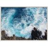 image:imageKate and Laurel Sylvie Sea Foam Framed Canvas Wall Art by Rachel Bolgov 28x38 White Scenic Coastal Ocean View Art for Wall
